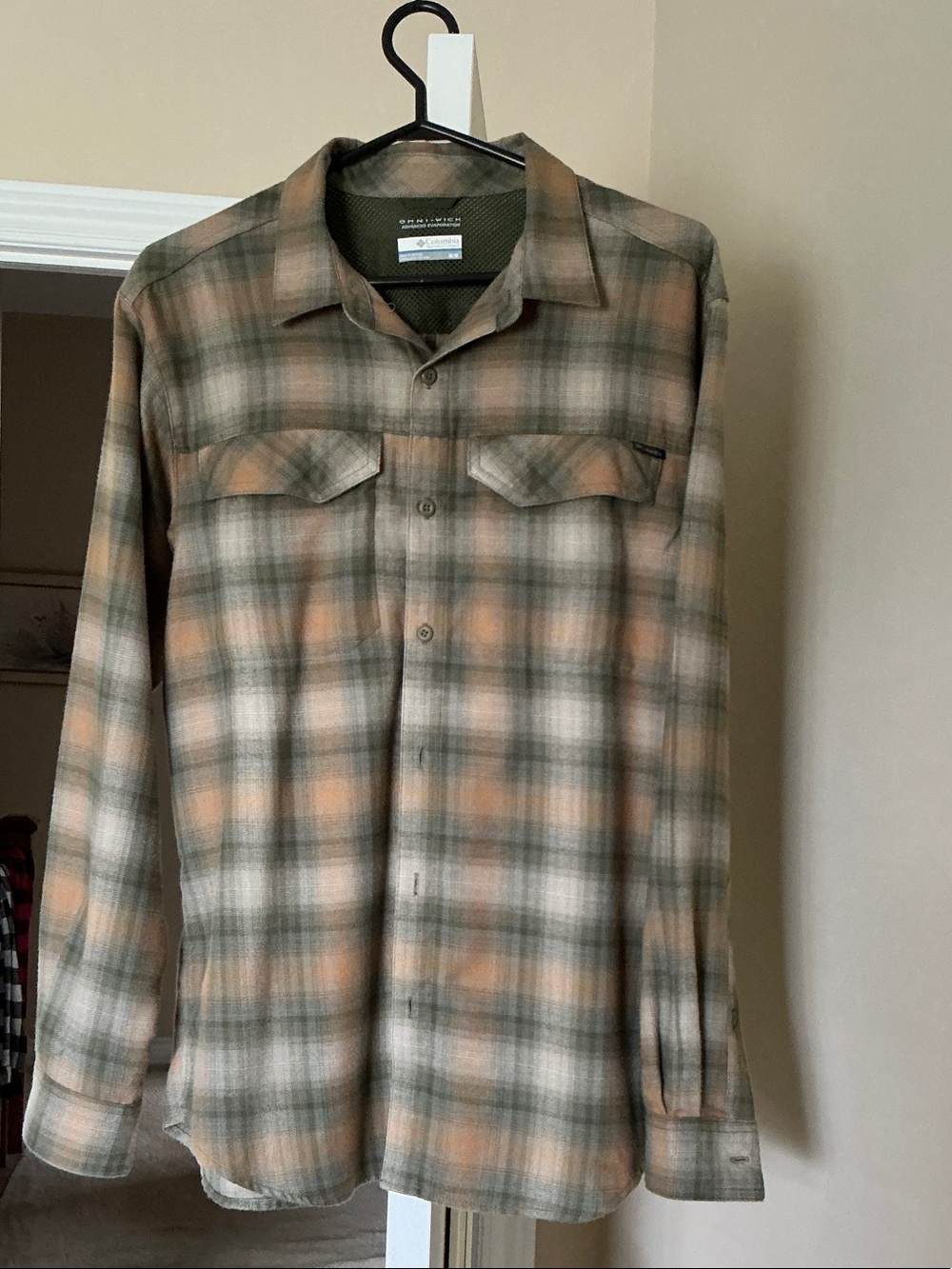 Columbia Plaid Button-Down Shirt - Olive & Tan